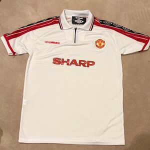 Umbro White and Red Manchester Shirt
